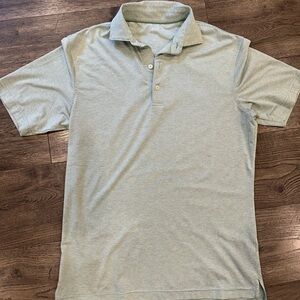Johnnie-O green stripe polo (Small)